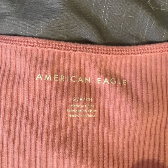 American Eagle Outfitters Pink Tie-Front Tee - Picture 3 of 4
